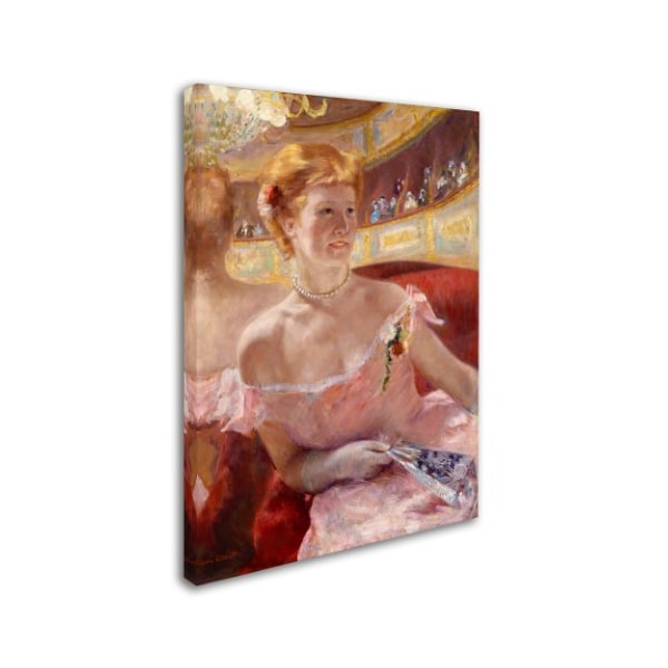 Cassatt 'Woman With A Pearl Necklace In A Loge' Canvas Art,24x32